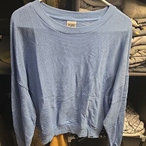 PINK Victoria's Secret Sky Blue Crew Neck Sweater